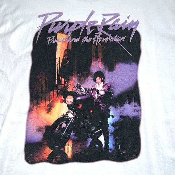 Prince Purple Rain T Shirt White Large - Picture 2 of 13